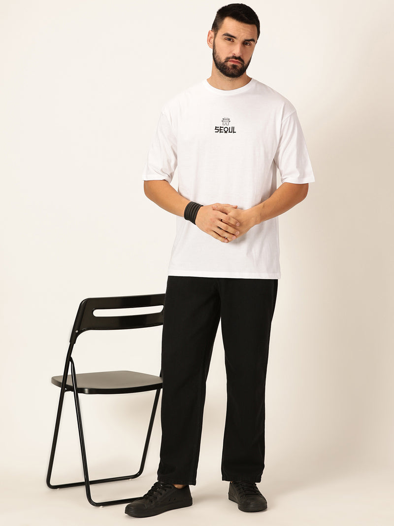 Thomas Scott Men Graphic Printed Bio Finish Pure Cotton Oversized T-shirt