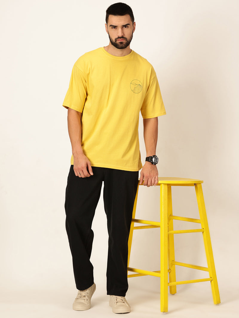 Thomas Scott Men Oversized Graphic Printed Bio Finish Cotton T-shirt