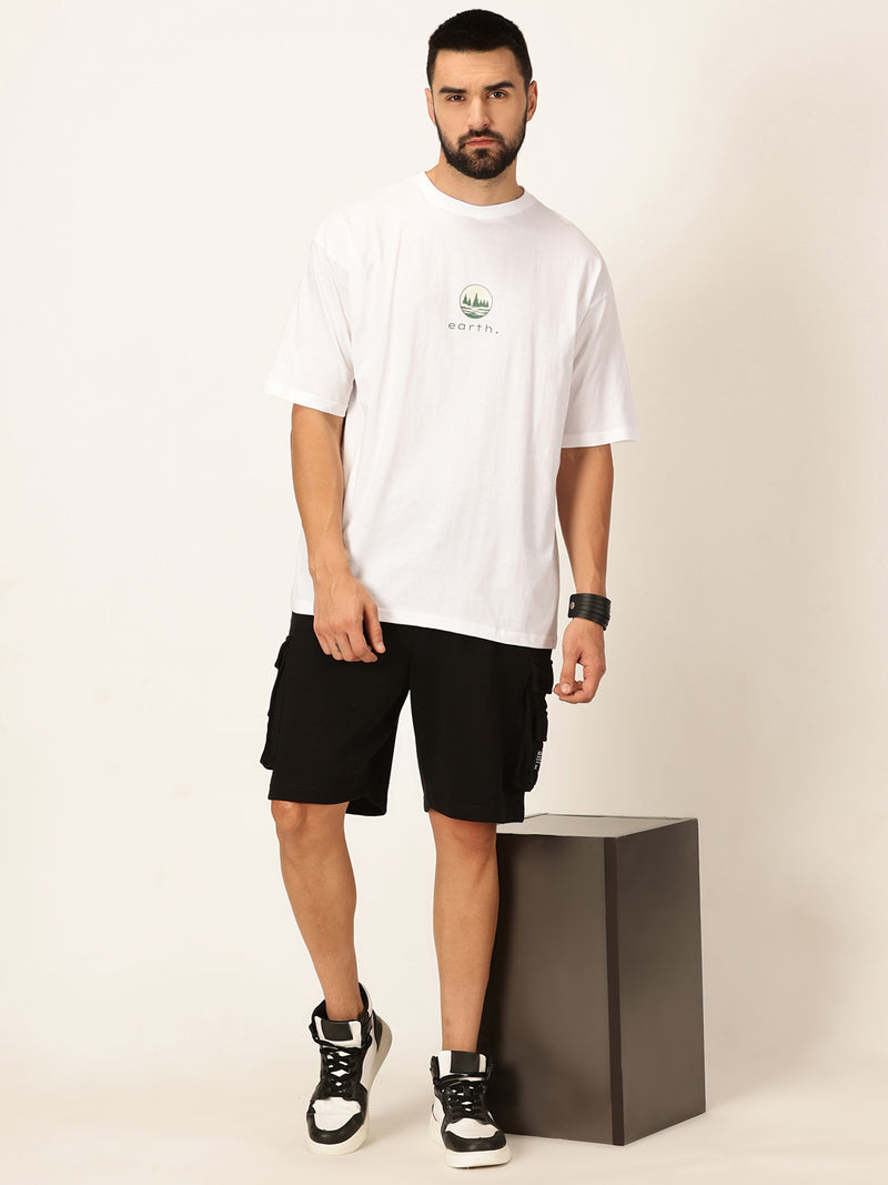 Thomas Scott Men Oversized Typography Printed Cotton Bio Finish T-shirt