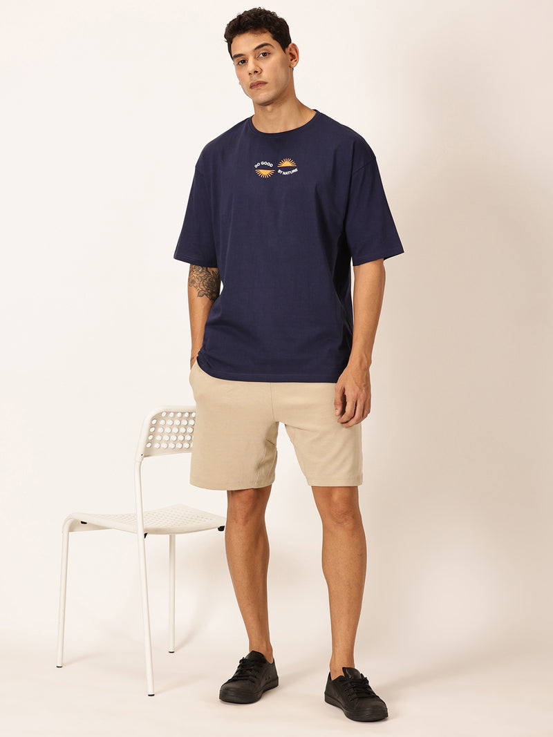 Thomas Scott Men Round Neck Printed Cotton Oversized T-shirt