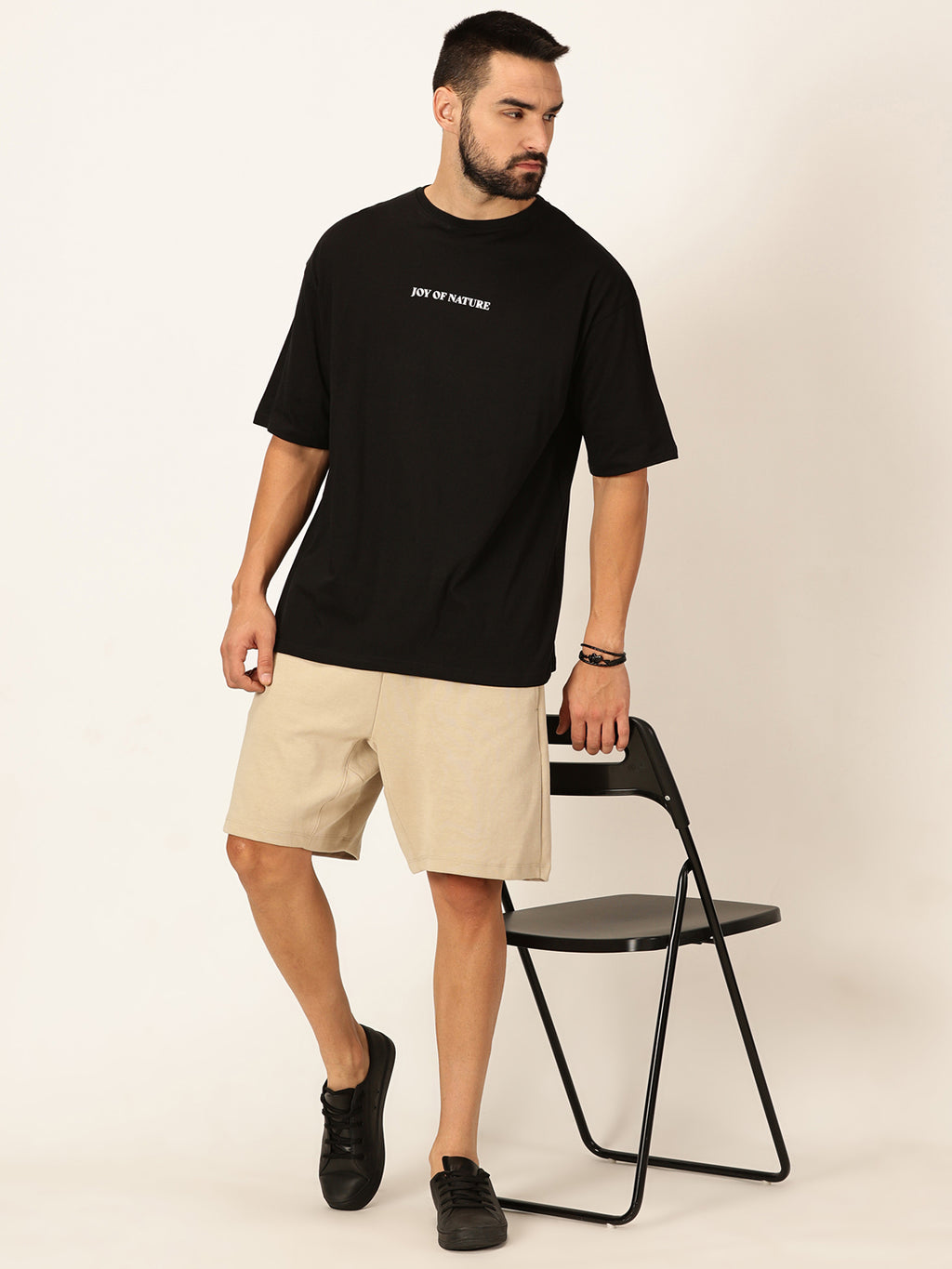 Thomas Scott Men Oversized Graphic Printed Drop-Shoulder Sleeves Cotton Bio Finish T-shirt