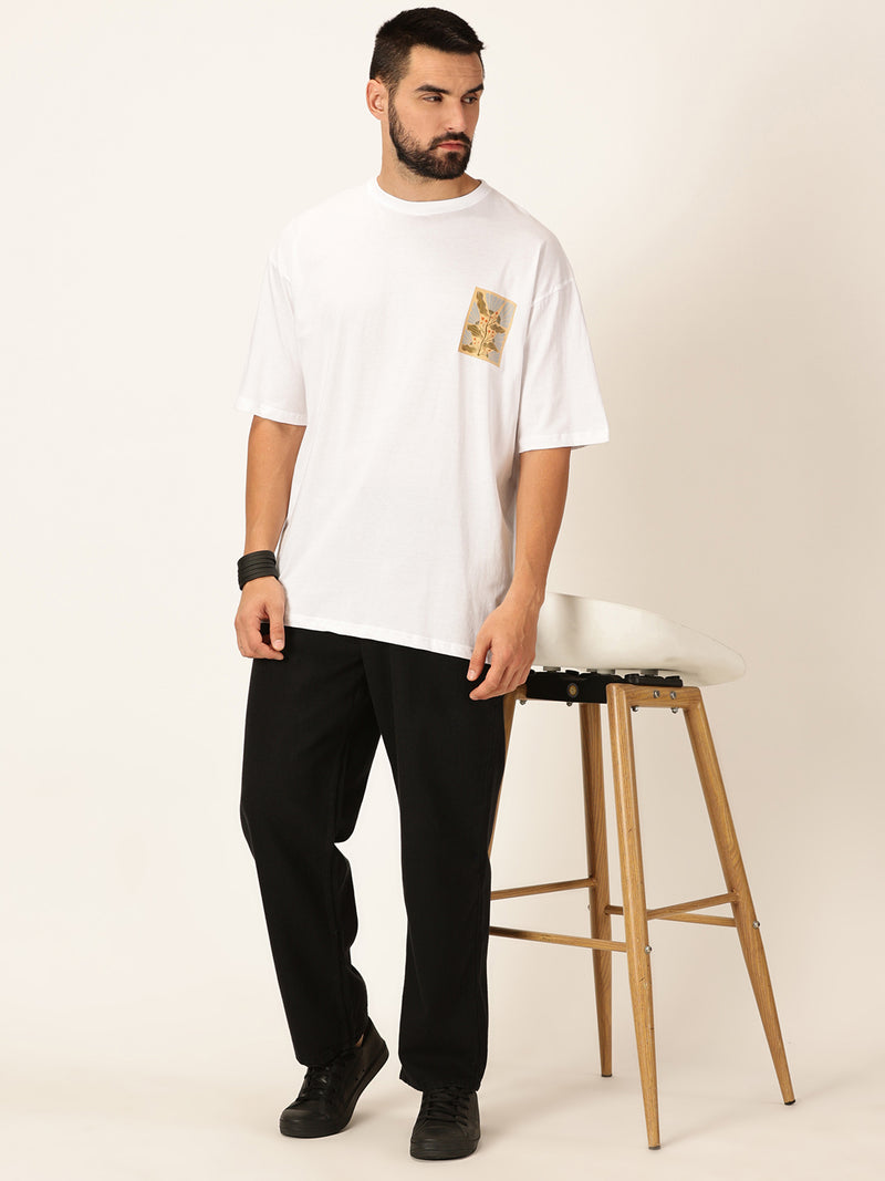 Thomas Scott Men Graphic Printed Bio Finish Pure Cotton Oversized T-shirt