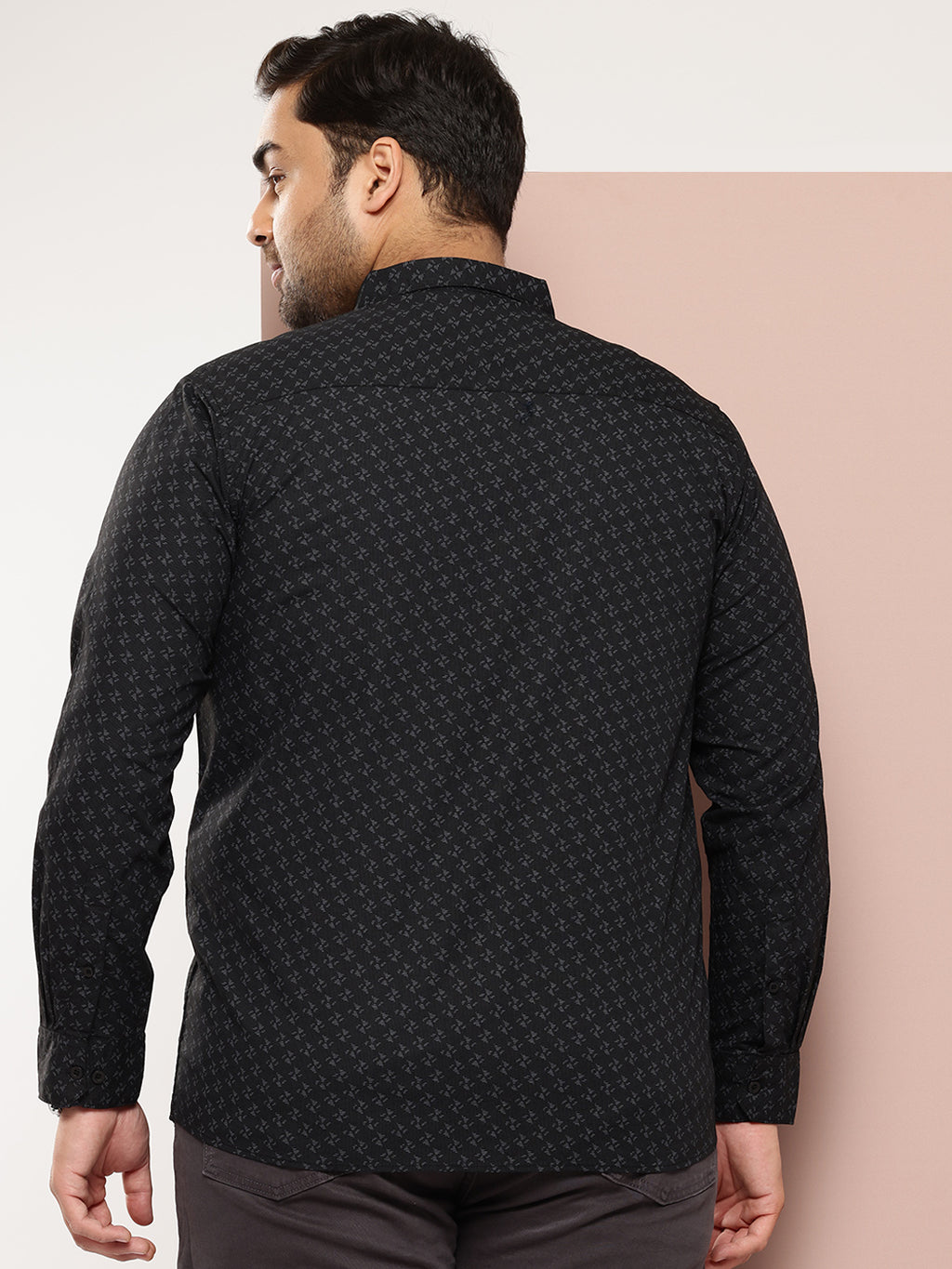 Thomas Scott Men Grey Plus Size Premium Casual Shirt