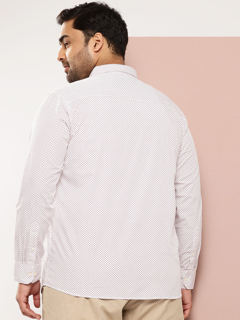 Thomas Scott Men Maroon Plus Size Premium Casual Shirt