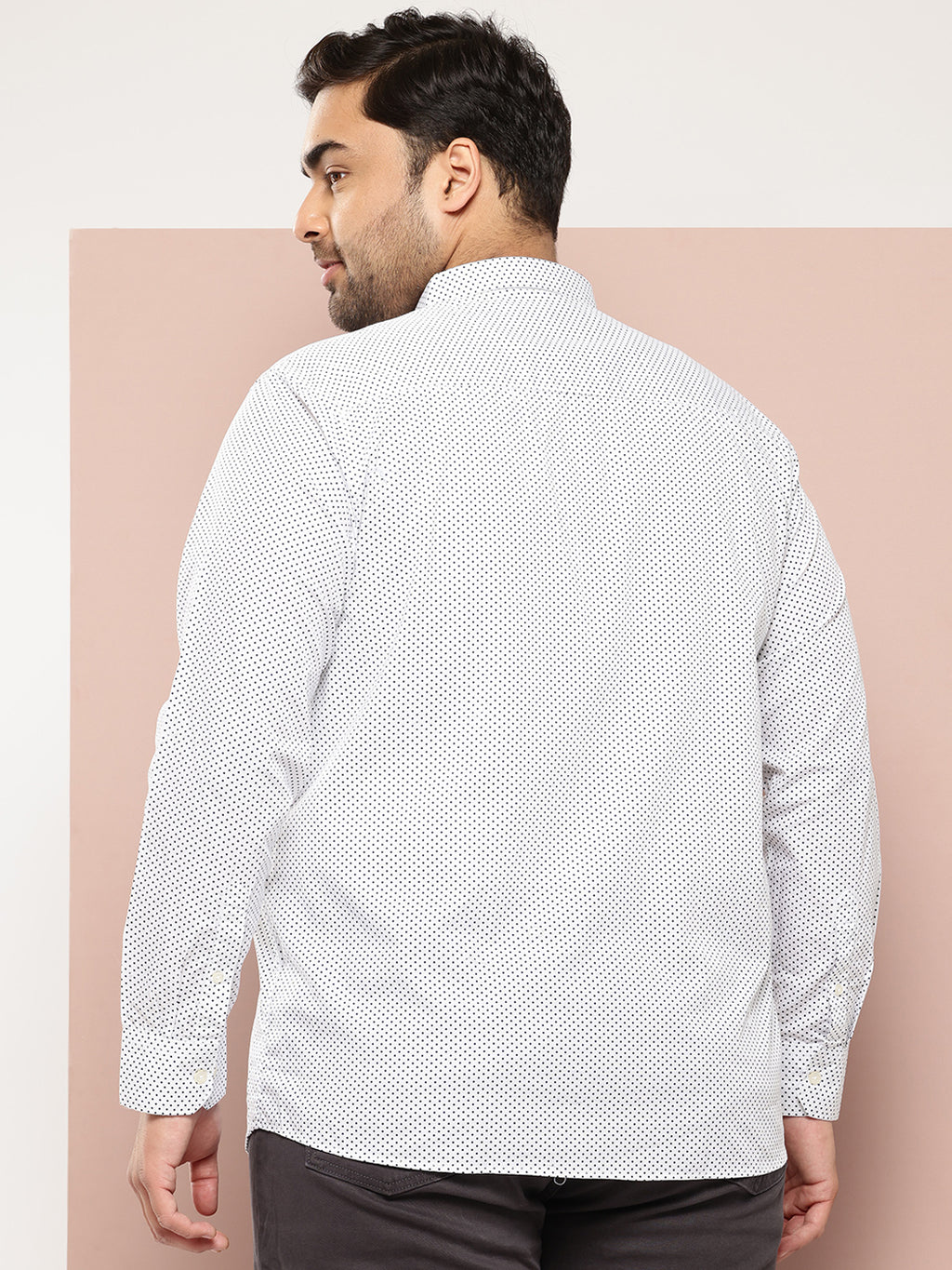 Thomas Scott Men Navy Plus Size Premium Casual Shirt