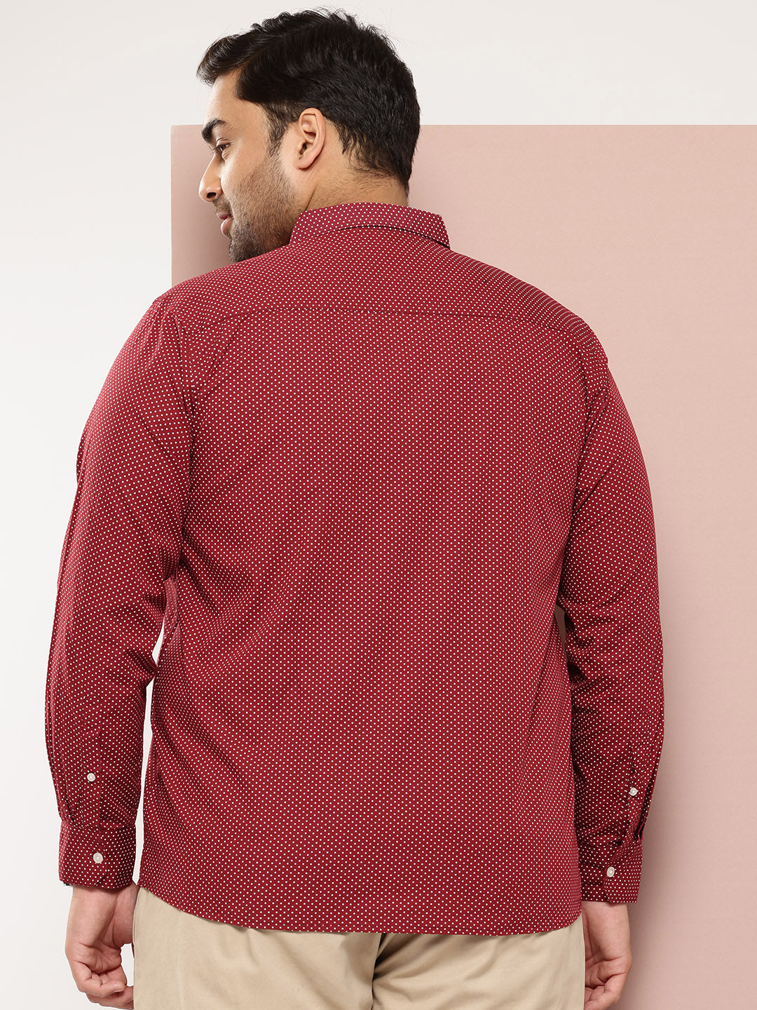 Thomas Scott Men Red Plus Size Premium Casual Shirt