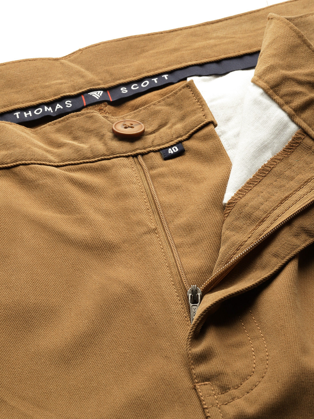 Thomas Scott Men Plus Size Smart Easy Wash Pure Cotton Cargos Trousers