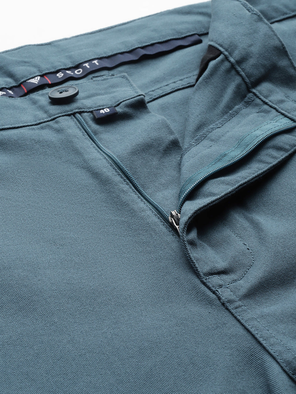 Thomas Scott Men Teal Plus Size Solid Mid Rise Regular Fit Cotton Chino Shorts