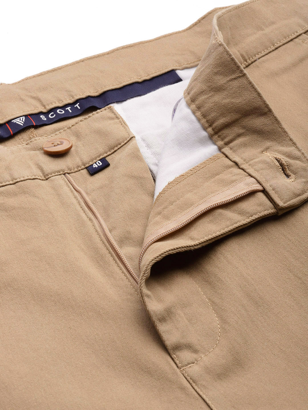 Thomas Scott Men Plus Size Smart Easy Wash Pure Cotton Chinos Trousers
