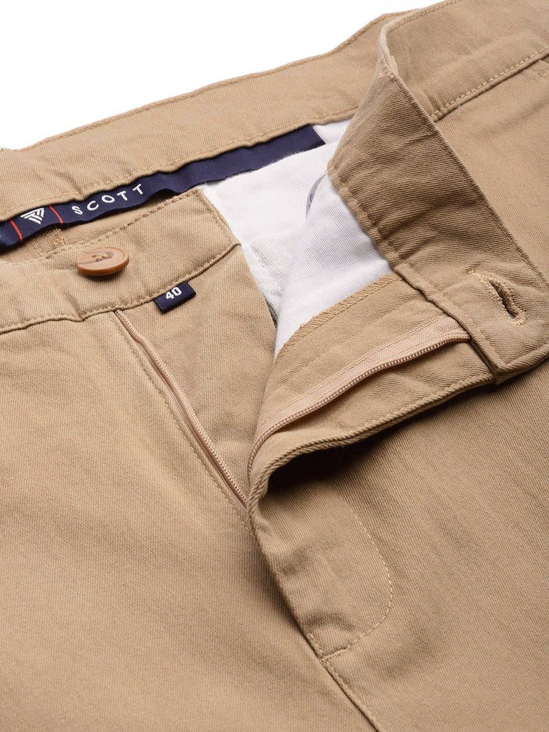 Thomas Scott Men Plus Size Smart Easy Wash Pure Cotton Chinos Trousers