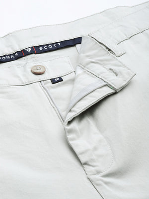Grey Plus Size Smart Easy Wash Pure Cotton Chinos Trouser For Men