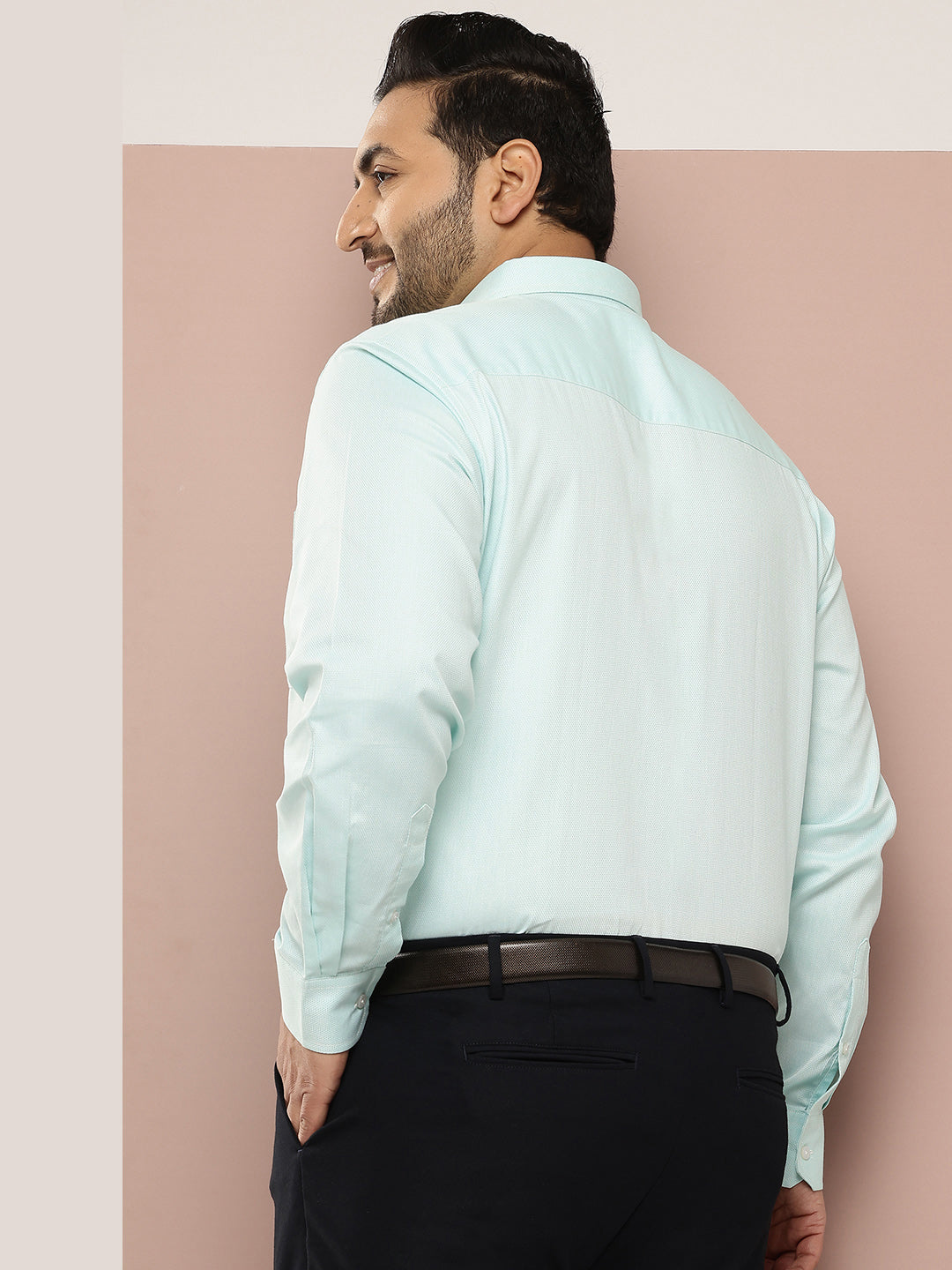 Thomas Scott Men Pista Plus Size Regular Fit Long Sleeves Micro Ditsy Printed Formal Shirt