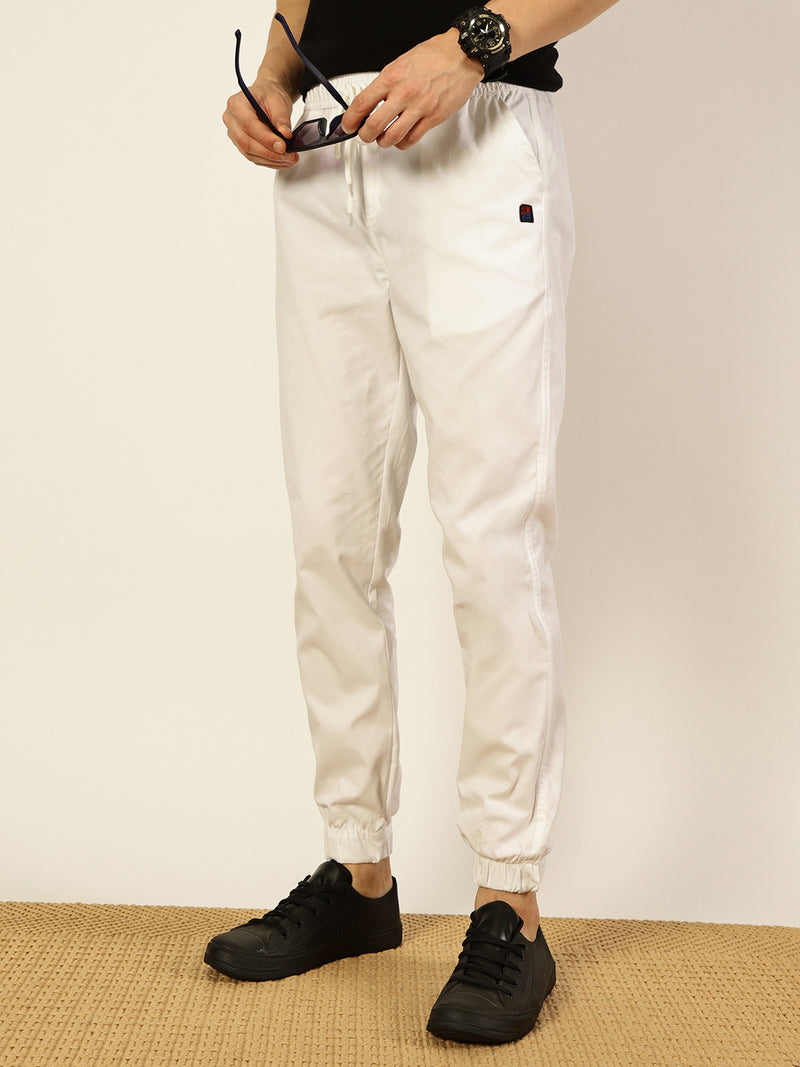 Thomas Scott Men Cotton Smart Slim Fit Easy Wash Joggers Trousers
