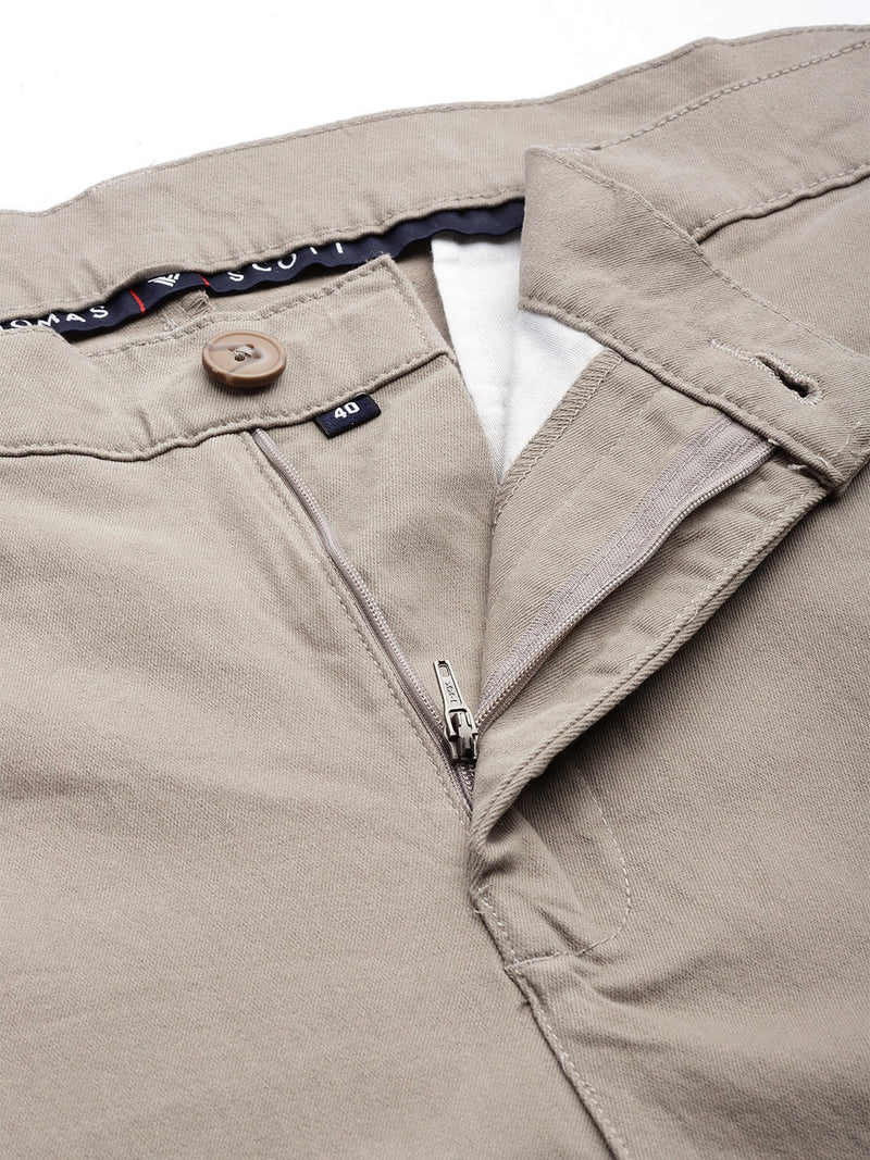 Thomas Scott Men Plus Size Smart Easy Wash Pure Cotton Chinos Trousers