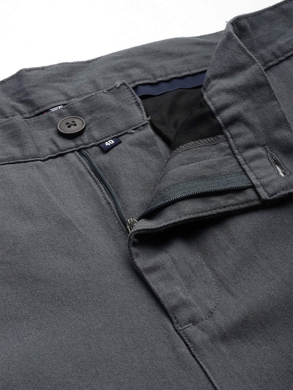 Thomas Scott Men Steel Plus Size Smart Easy Wash Pure Cotton Chinos Trousers