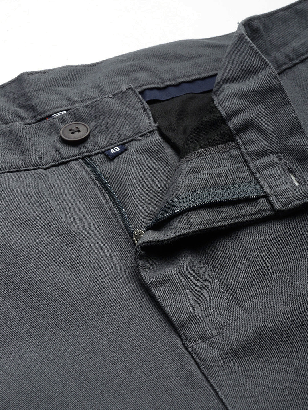 Thomas Scott Men Steel Plus Size Smart Easy Wash Pure Cotton Chinos Trousers