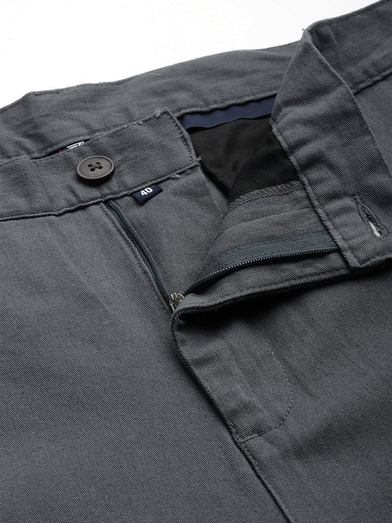 Thomas Scott Men Steel Plus Size Smart Easy Wash Pure Cotton Chinos Trousers