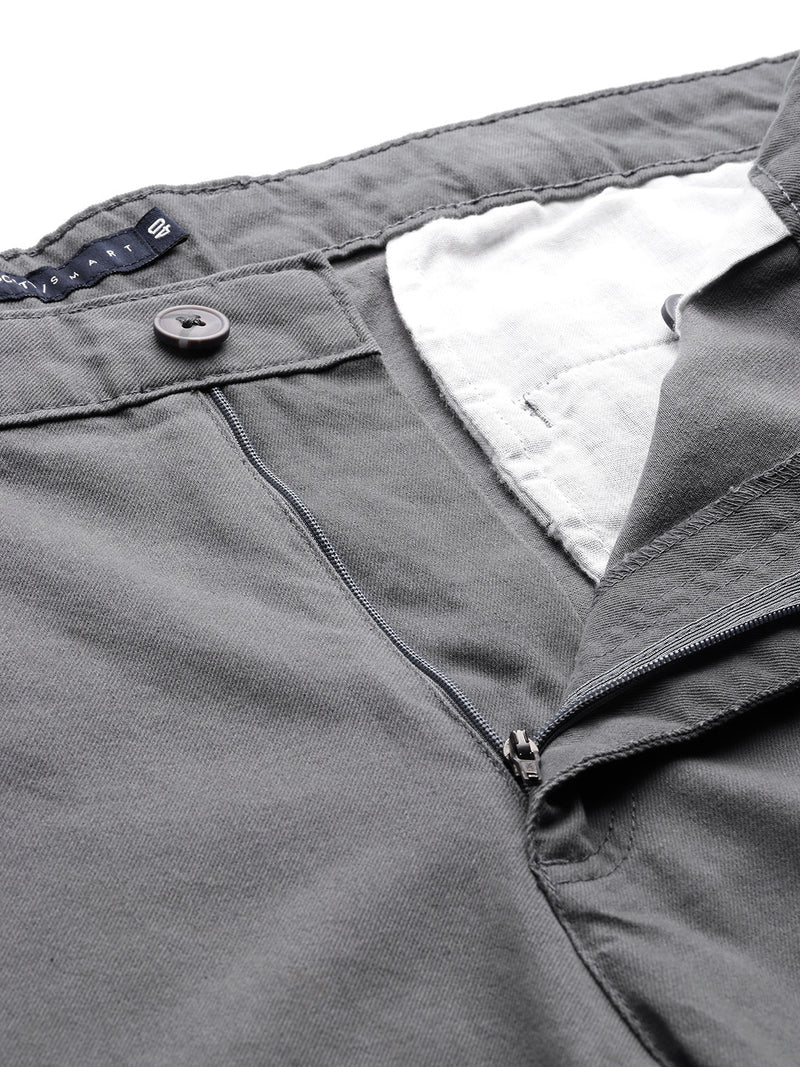 Thomas Scott Men Grey Plus Size Regular fit Mid-rise Cotton Woven Outdoor Shorts
