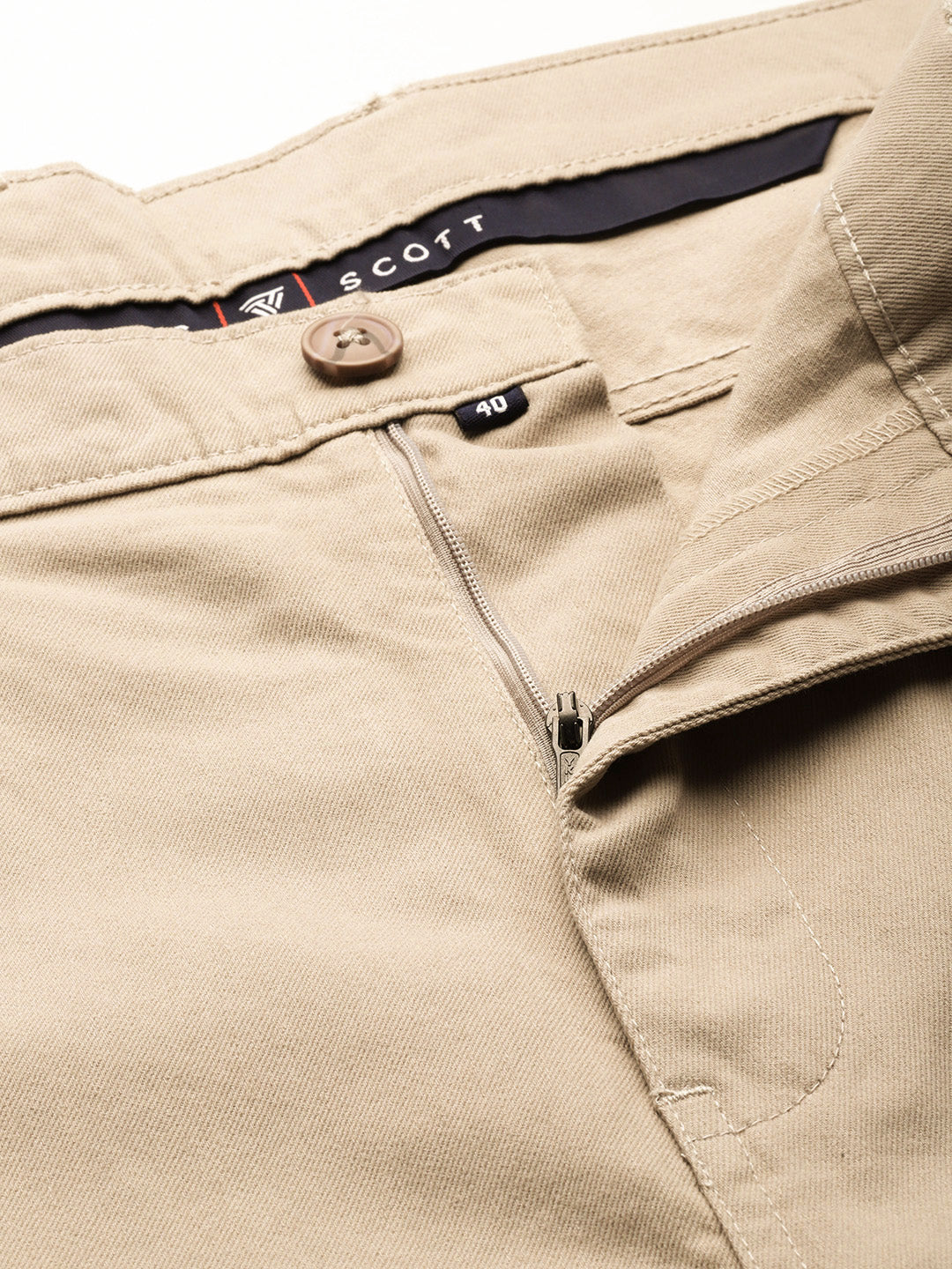 Thomas Scott Men DarkGrey Plus Size Regular fit Mid-rise Cotton Woven Chino Shorts
