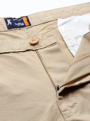 Fawn Plus Size Regular Fit Mid-Rise Solid Woven Trouser For Men