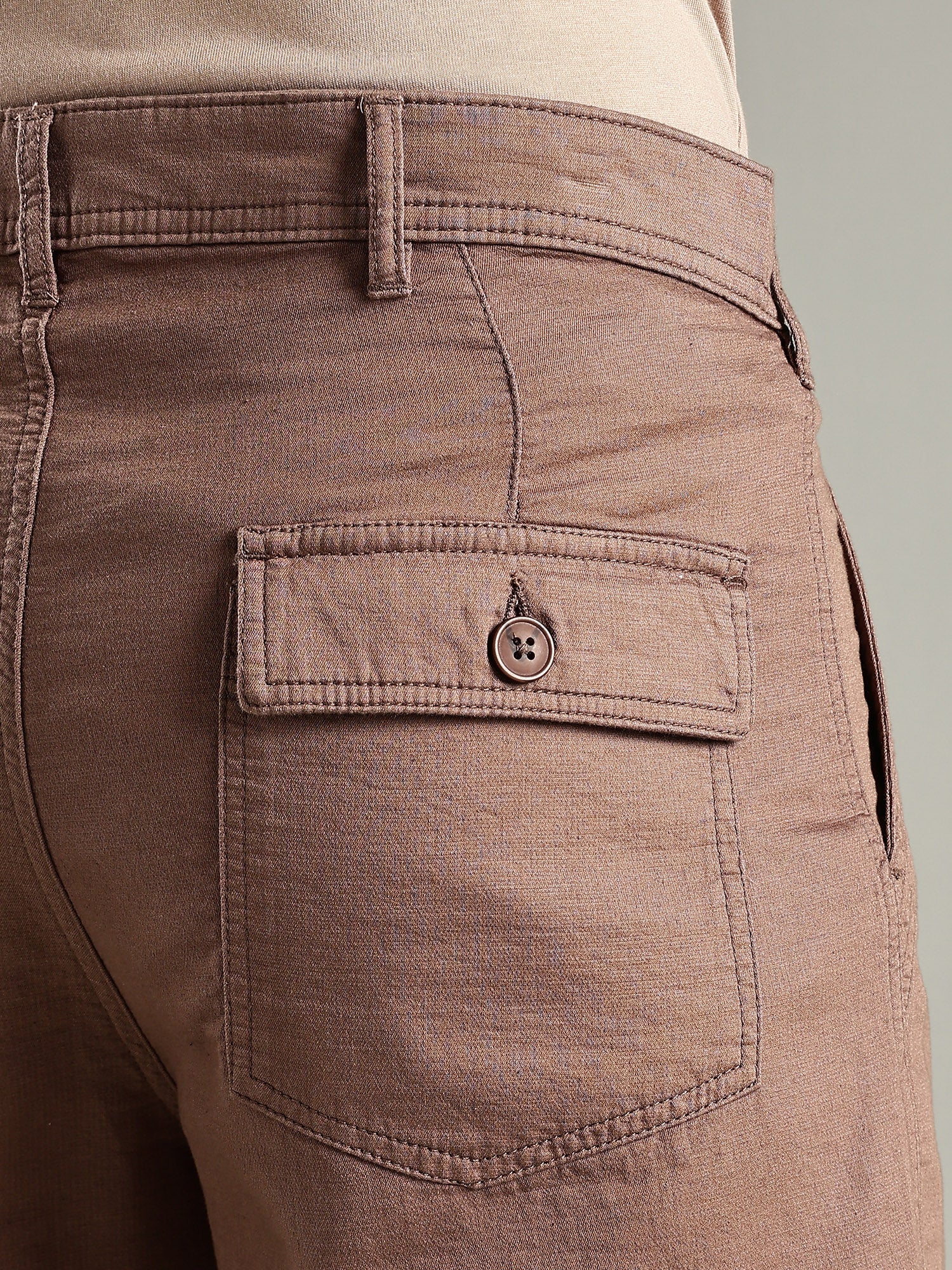 Thomas Scott Men Light Brown Mid-Rise Relaxed Fit Woven Trouser