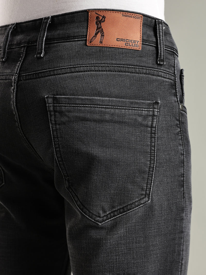 Thomas Scott Men Black Mid-Rise Slim Fit Stretchable Jeans
