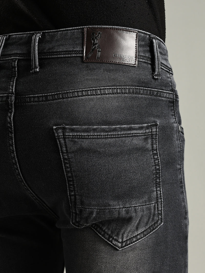 Thomas Scott Men Black Mid-Rise Straight Fit Stretchable Jeans