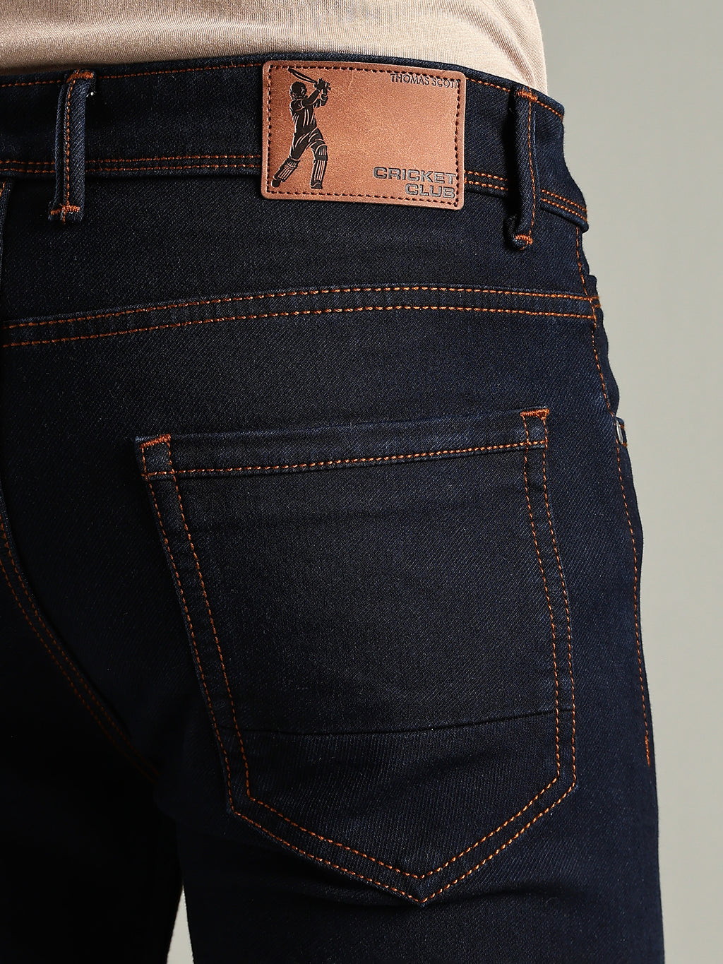 Thomas Scott Men Indigo Mid-Rise Straight Fit Stretchable Jeans