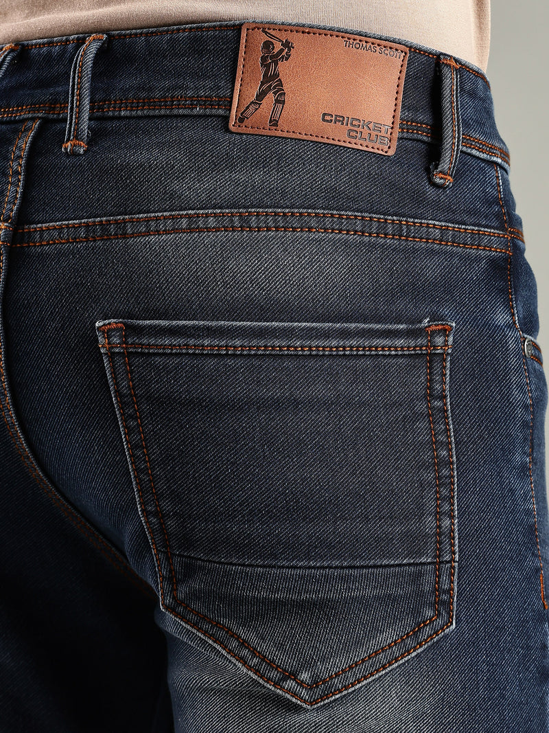 Thomas Scott Men Indigo Mid-Rise Straight Fit Stretchable Jeans