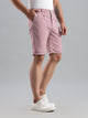 Thomas Scott Men Red Mid-Rise Regular Fit Gingham Checks Cotton Shorts