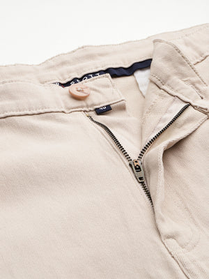 Thomas Scott Men Cream Plus Size Regular Fit Mid-Rise Woven Cargo Shorts