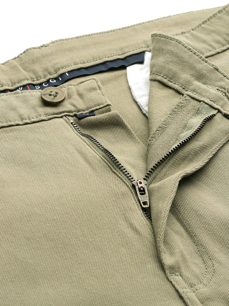 Thomas Scott Men Olive Plus Size Regular Fit Mid-Rise Woven Cargo Shorts