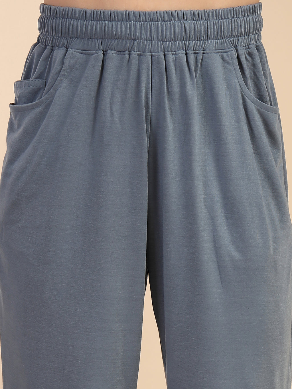 Thomas Scott Men Blue Relaxed Fit Solid Polyester Co-Ords Set