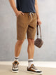 Beige Cricket Club Collection Regular Fit Mid-Rise Woven Cotrises Corduroy Shorts For Men