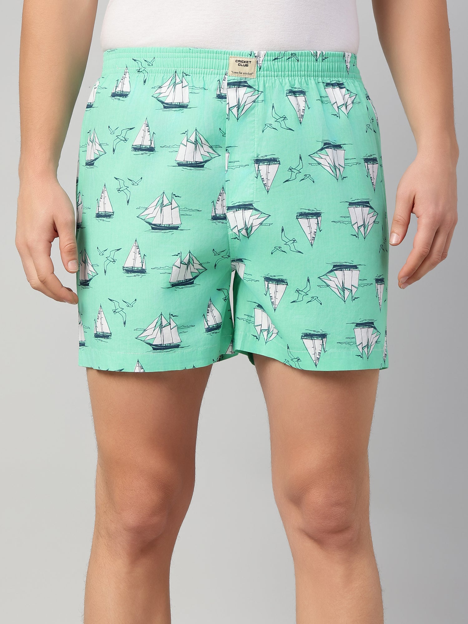 Thomas Scott Men Multicolor Cricket Club Collection Regular Fit 100% Cotton Woven Boxer Shorts (Pack of 3)