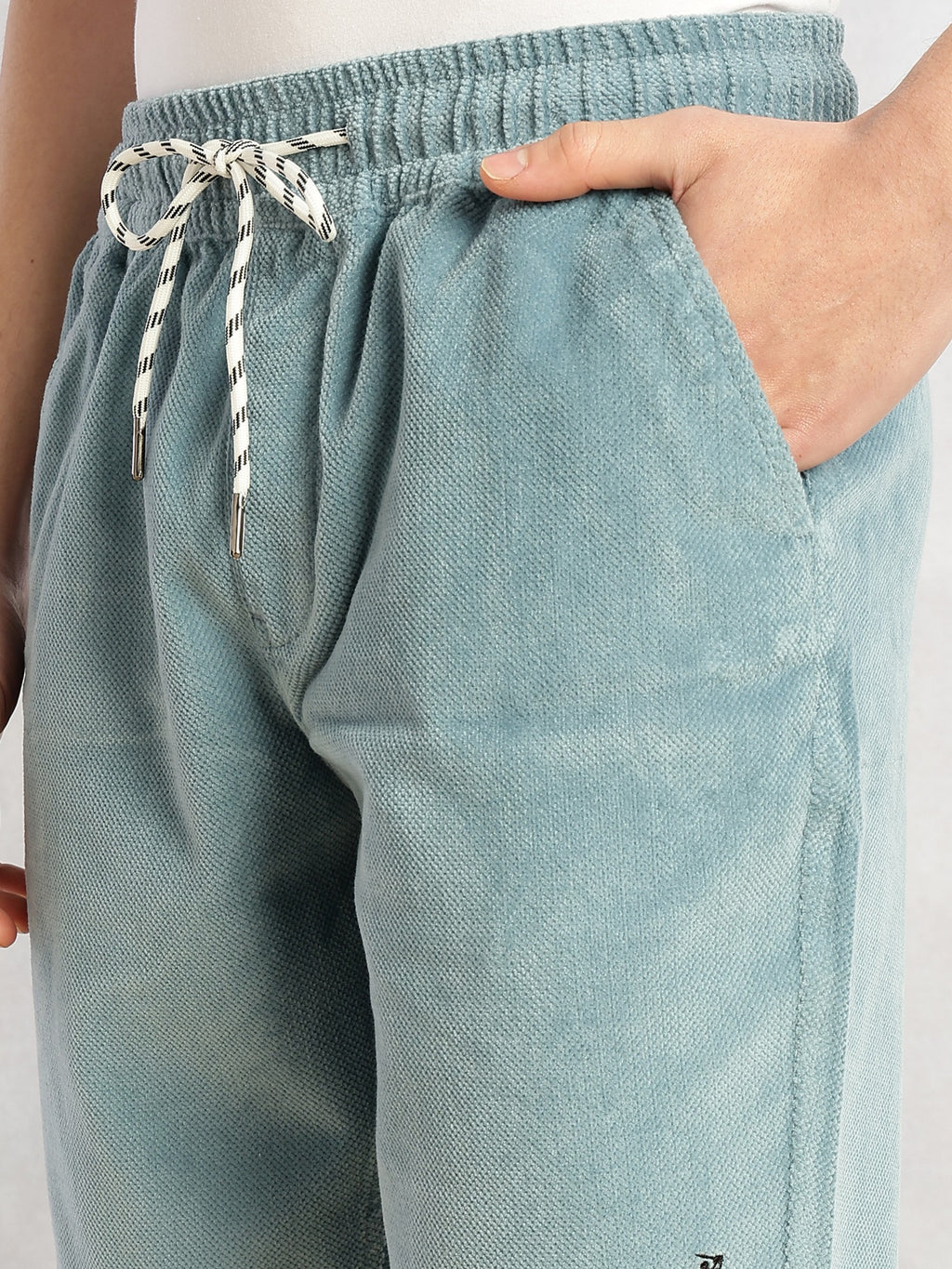 Thomas Scott Men Blue Cricket Club Collection Regular Fit Mid-Rise Woven Cotrises Corduroy Shorts