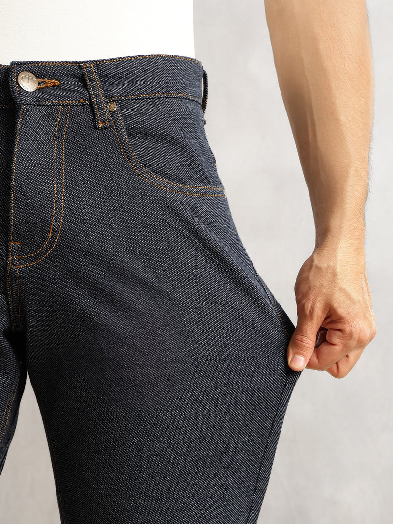 Thomas Scott Men Indigo Smart Slim Fit Dark Shade 4-Way Stretch Performance Jeans