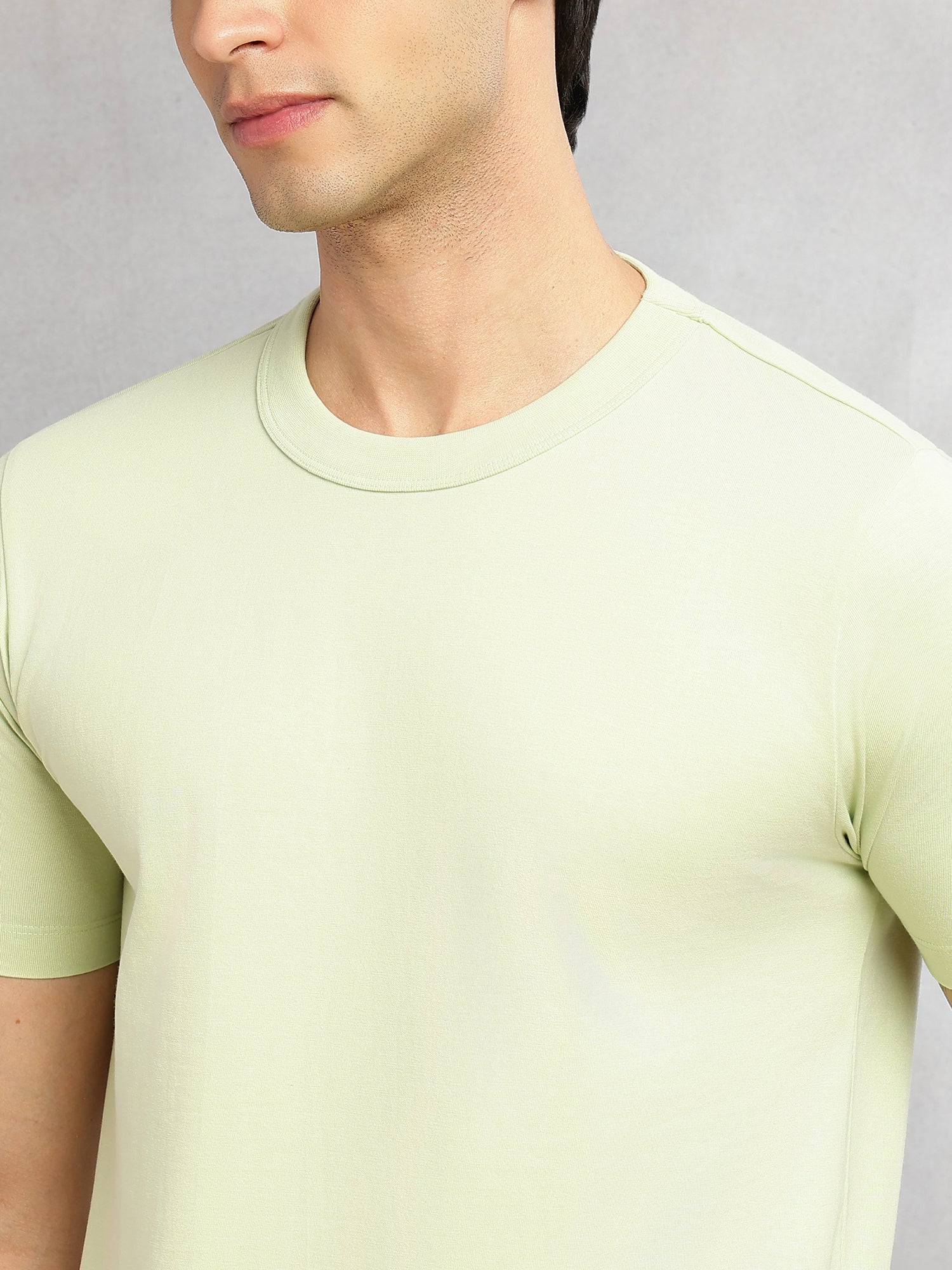 Thomas Scott Men Sea Green Cricket Club Collection Regular Fit Round Neck Short Sleeves Polycotton Solid Knitted T-shirt