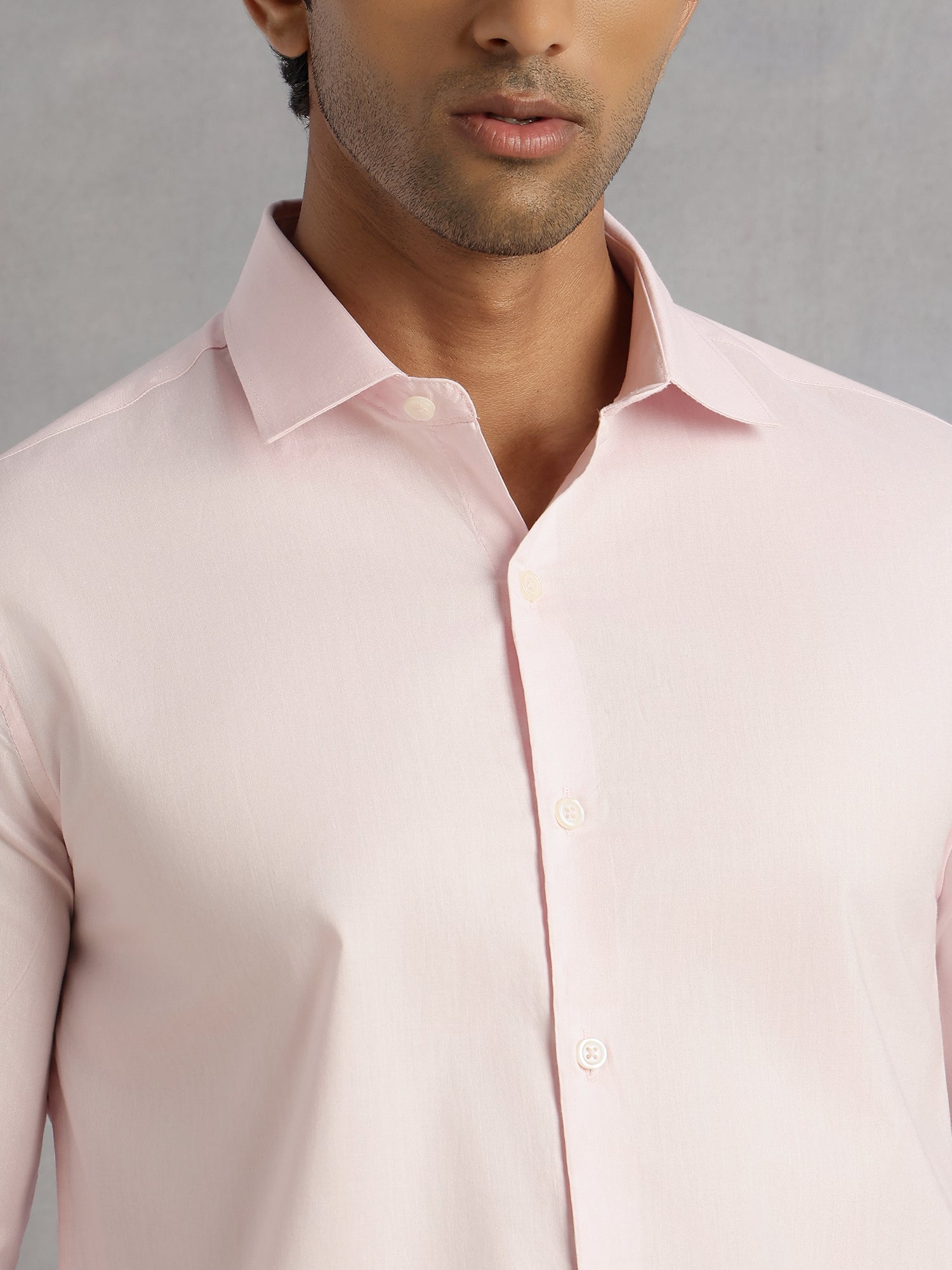 Thomas Scott Men Pink Regular Fit Long Sleeves Spread Collar 100% Cotton Oxford Formal Shirt