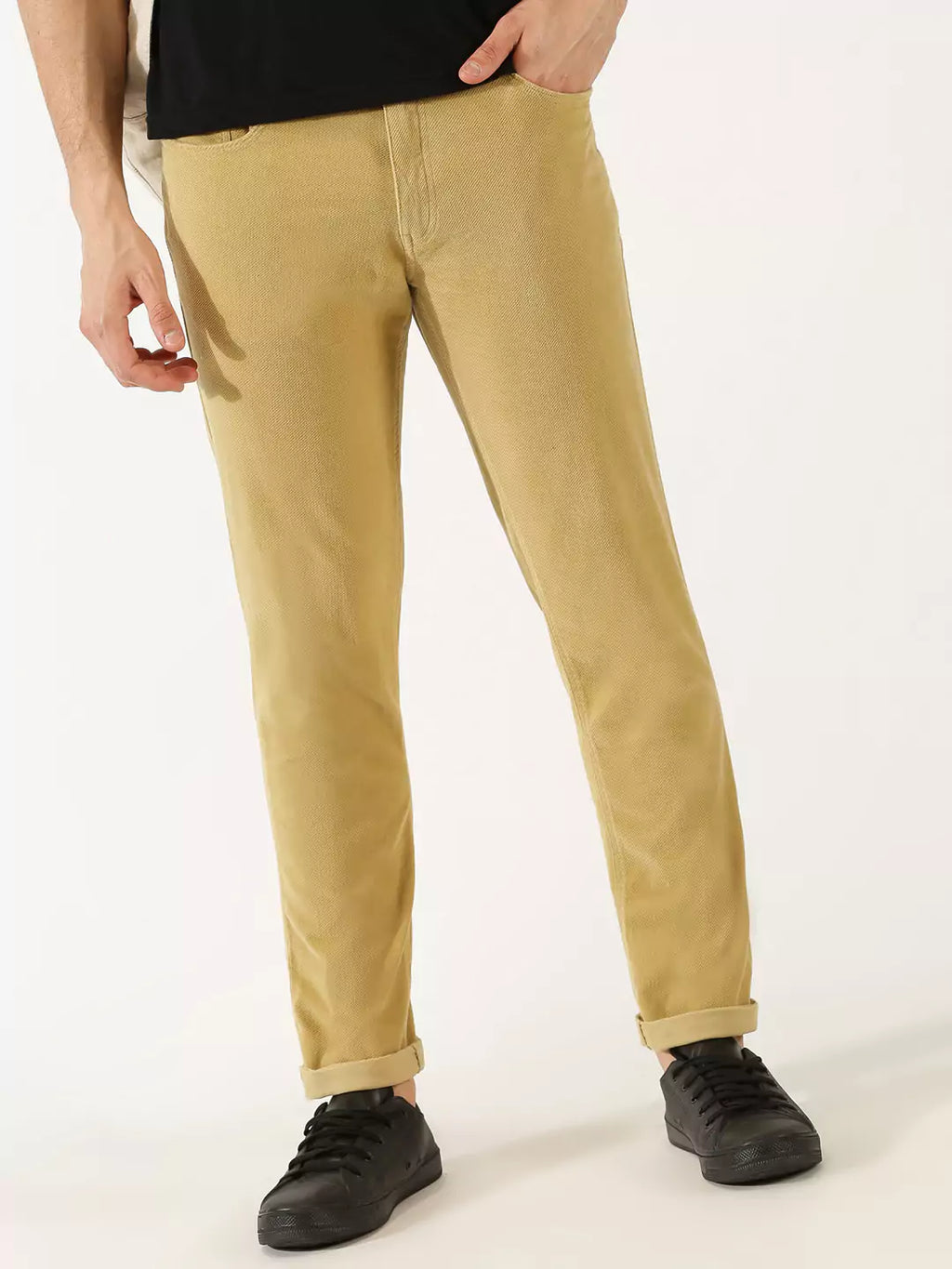 Thomas Scott Men Slim Fit Corduroy Chinos Trousers