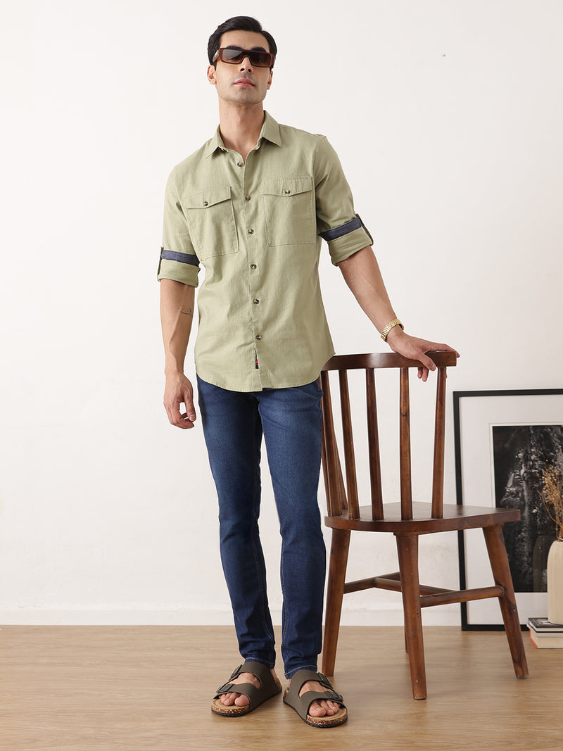 Thomas Scott Men Dark Blue Smart Skinny Fit Mid-Rise Light Fade Clean Look Stretchable Jeans