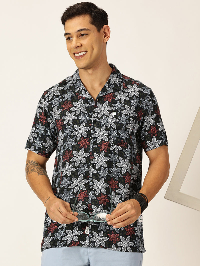 Thomas Scott Men Smart Floral Printed Casual Shirt