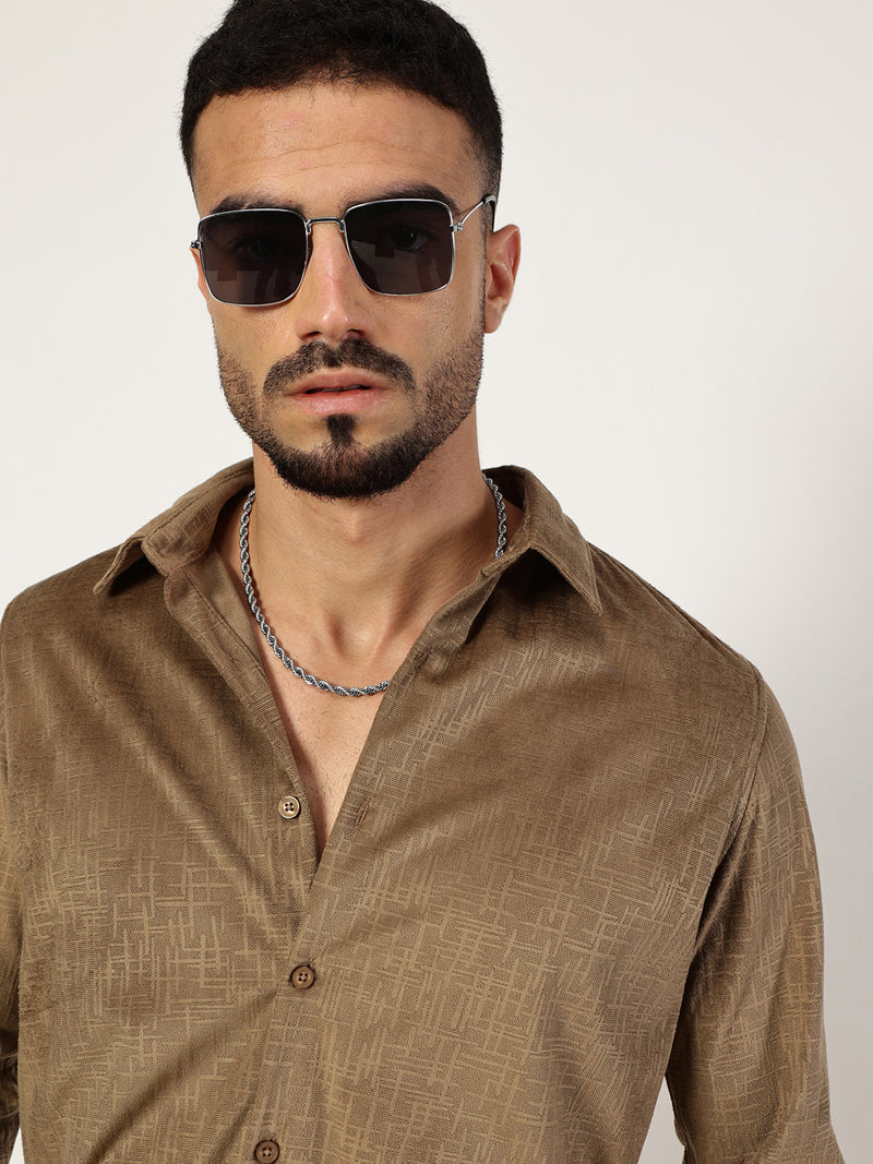 Thomas Scott Men Premium Slim Fit Opaque Casual Shirt