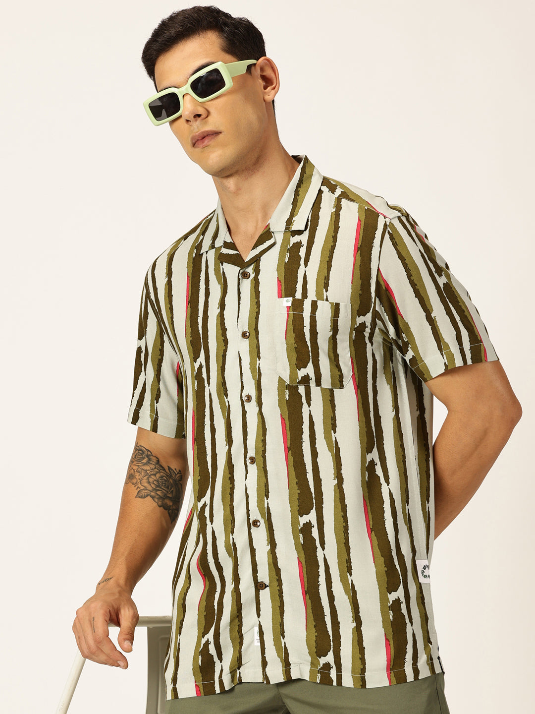Thomas Scott Men Smart Striped Casual Shirt