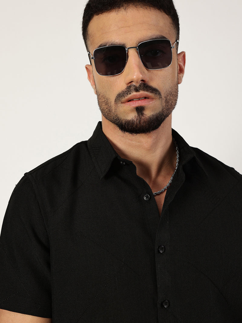 Thomas Scott Men Premium Slim Fit Opaque Casual Shirt