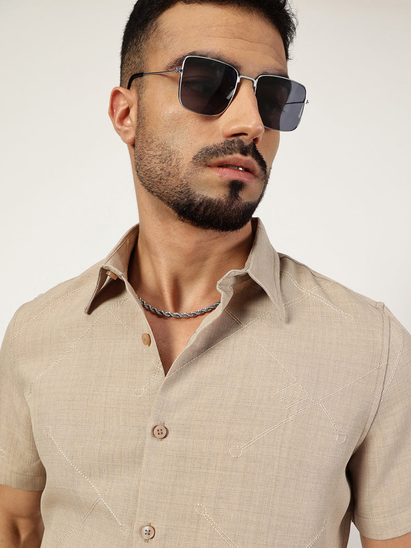 Thomas Scott Men Premium Slim Fit Opaque Casual Shirt