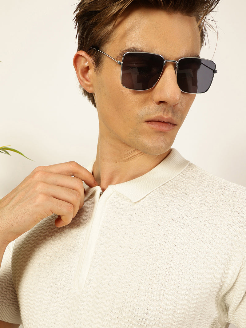 Thomas Scott Men Knit Polo Collar T-shirt