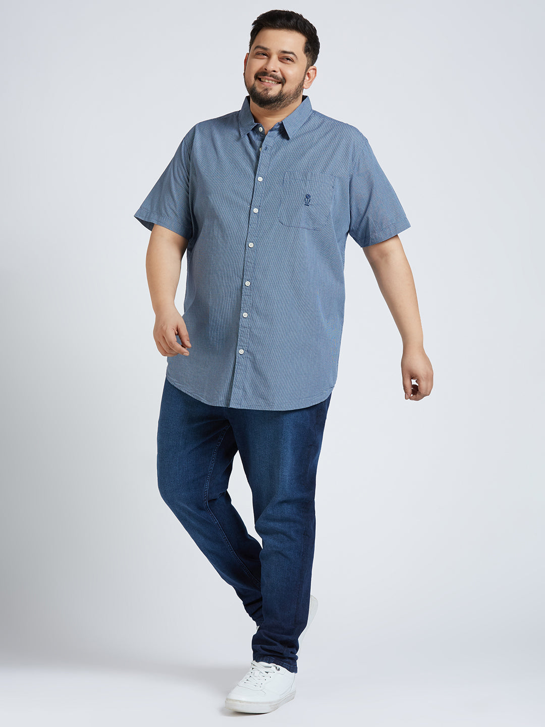 Thomas Scott Men Premium Micro Checks Opaque Checked Casual Shirt
