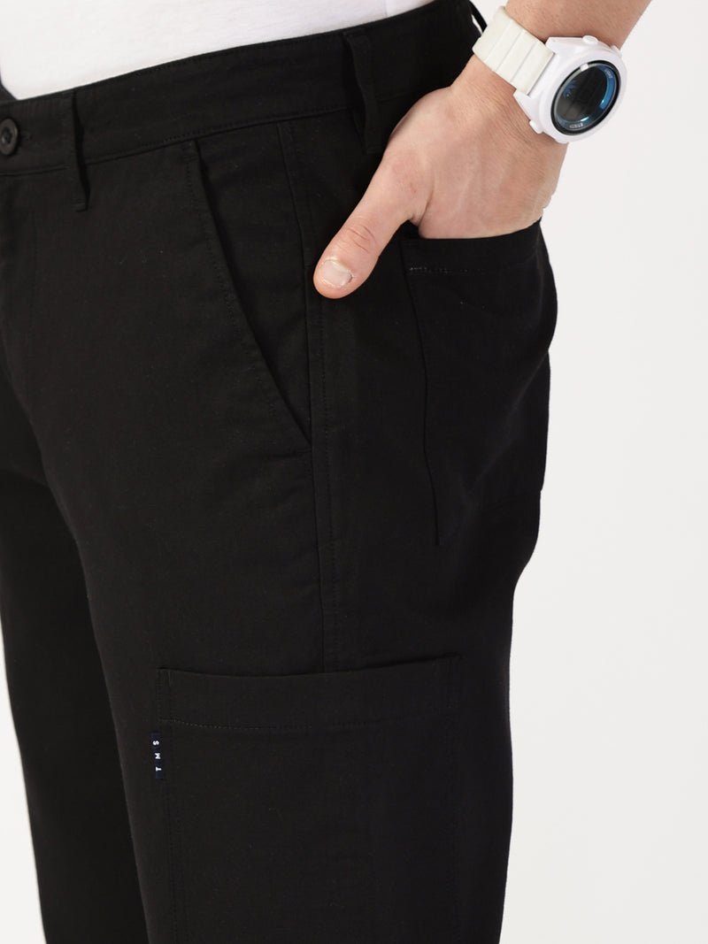Thomas Scott Men Black Smart Chinos Trousers