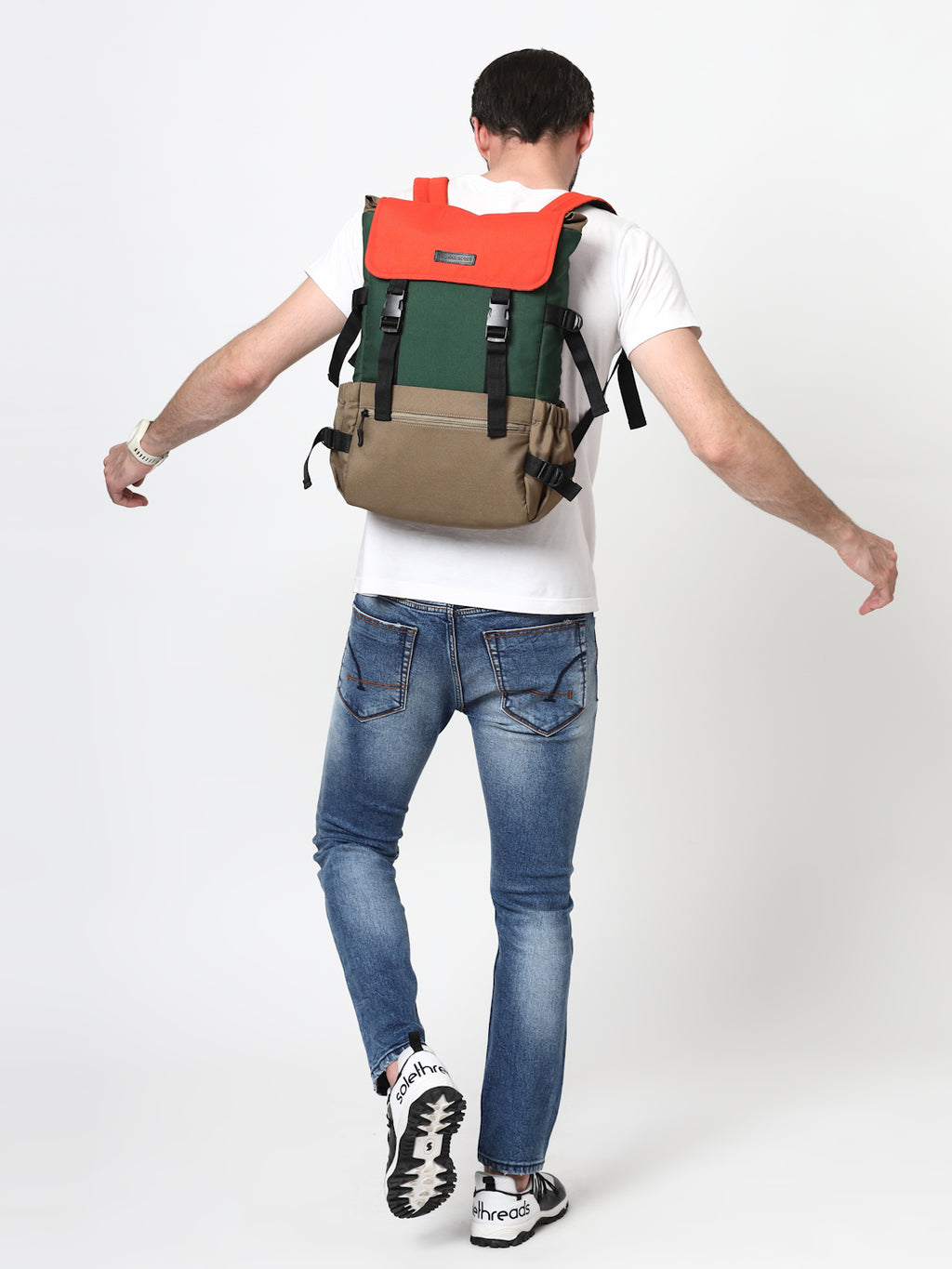 Thomas Scott Men Colourblocked Backpack